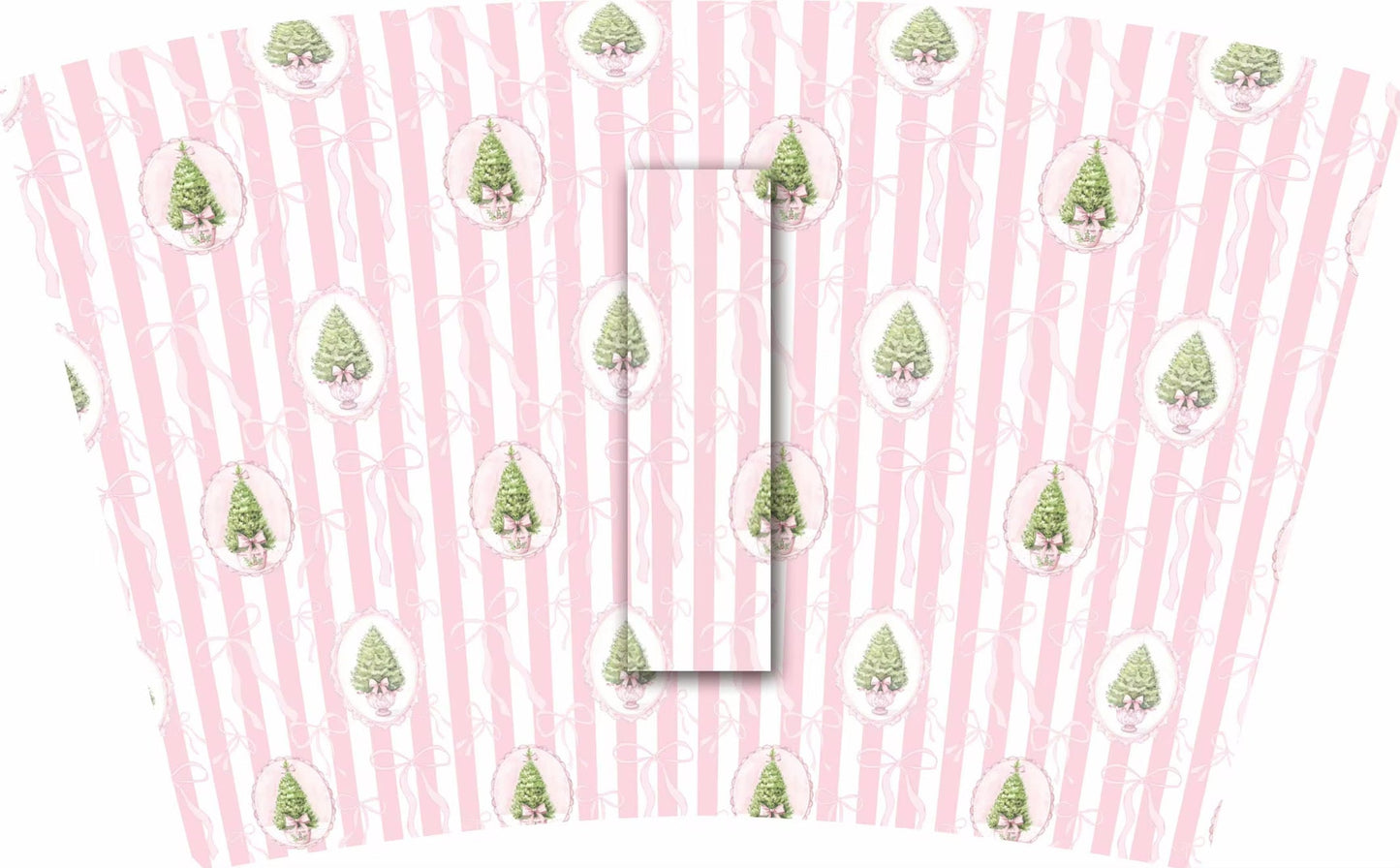 PINK STRIPES & TREE CAMEO (TALL)