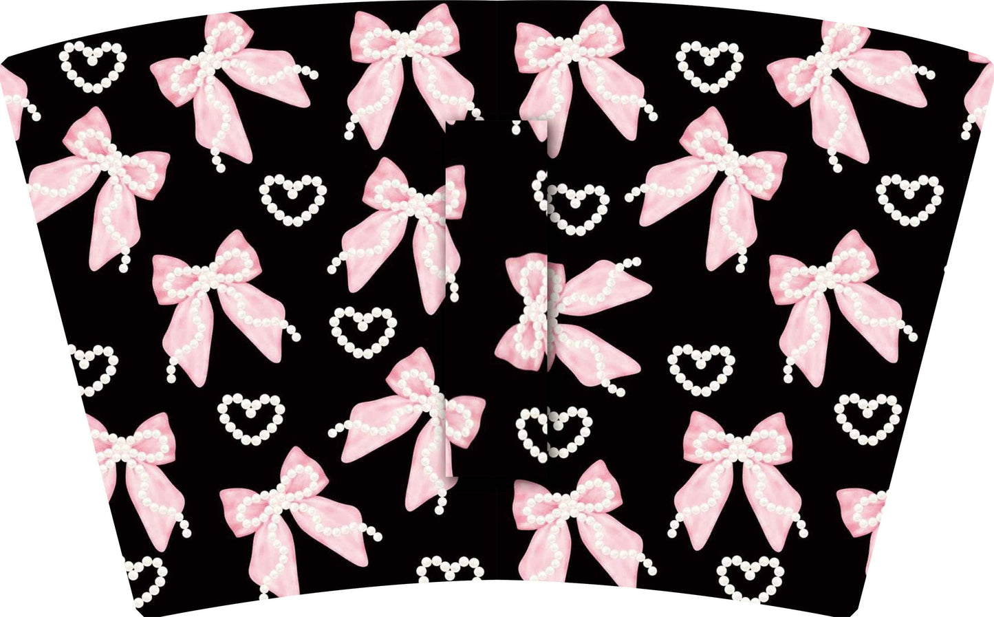 (MID JUNE PRE-ORDER) BLACK with PINK BOWS & PEARLS (TALL ONLY)