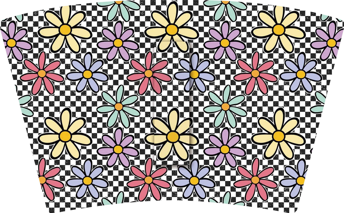 (MID JUNE PRE-ORDER) BLACK CHECKER WITH DAISIES (TALL ONLY)