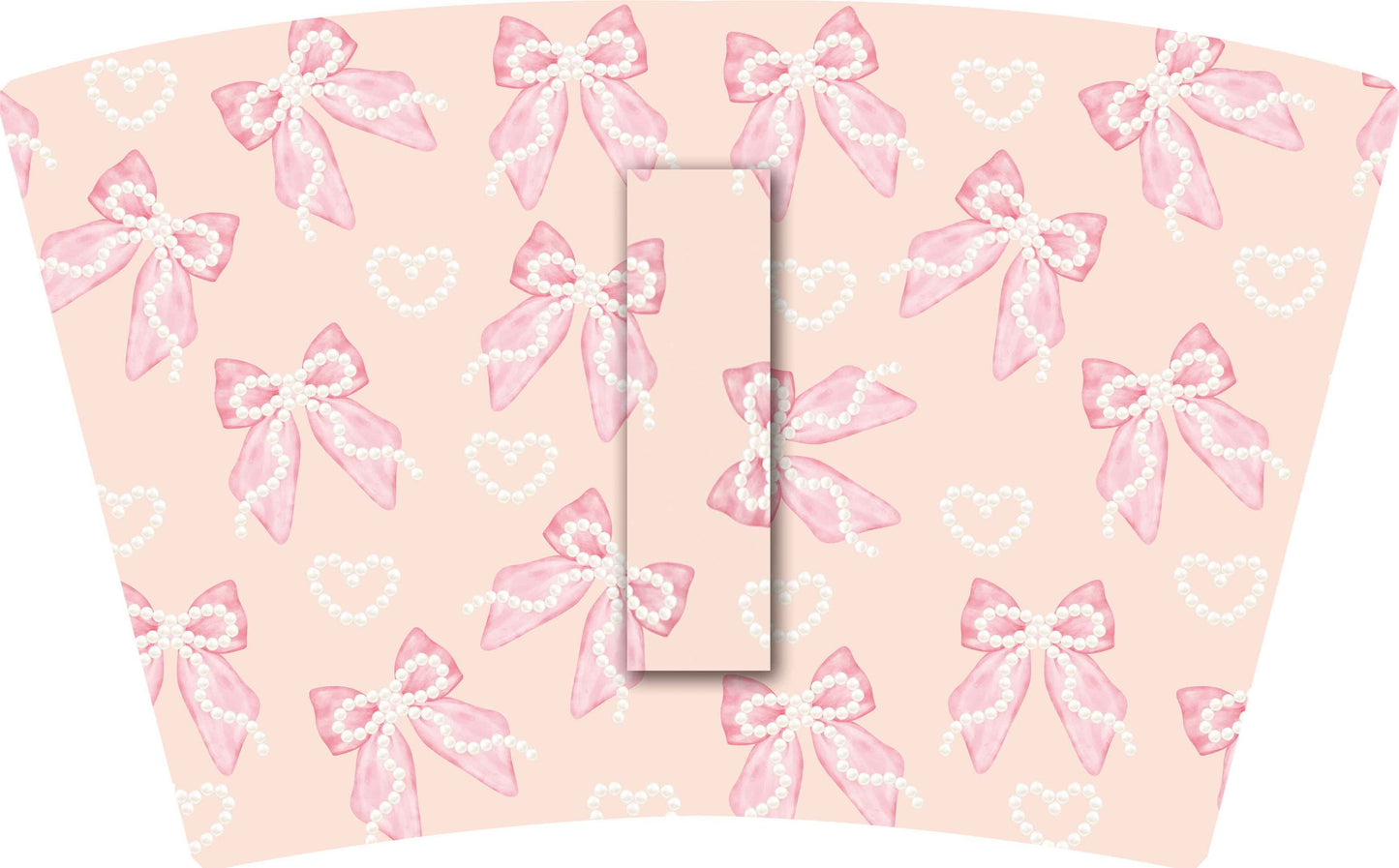 (MID JUNE PRE-ORDER) PEACH with PINK BOWS & PEARLS (TALL ONLY)