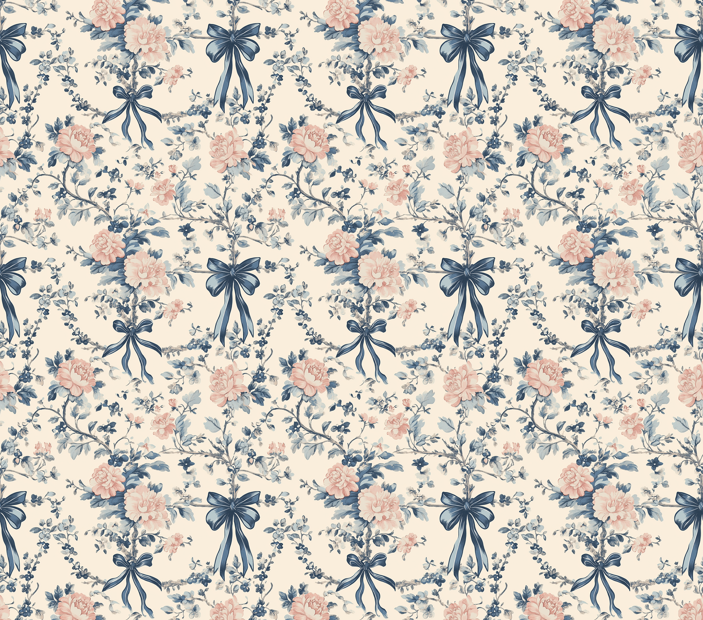 40oz Tumbler with Handle Navy Bows & Pink Roses RETAIL