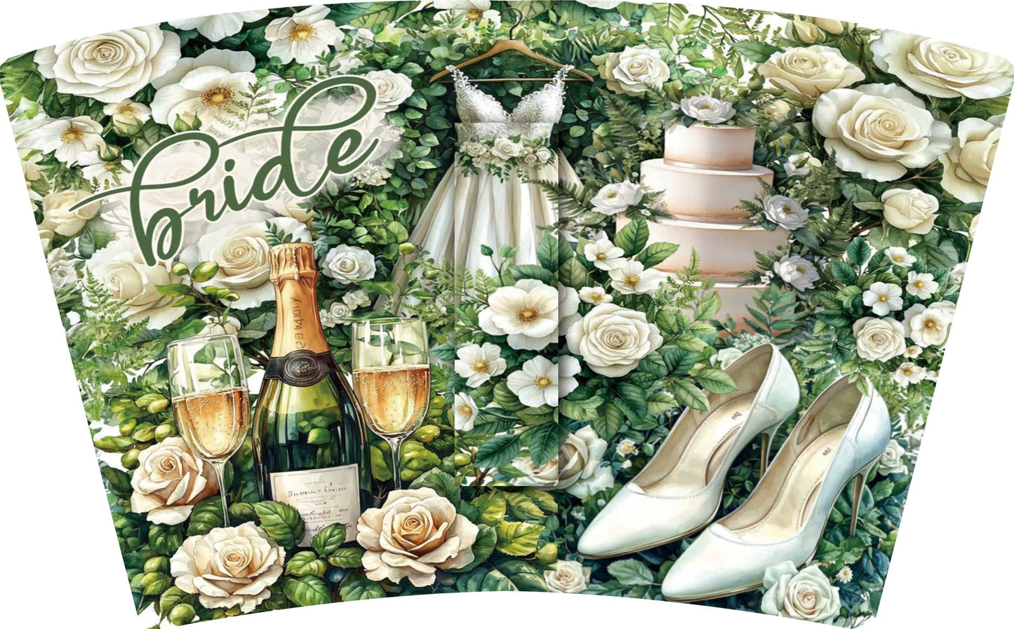 Bride-White Floral (TALL) RETAIL