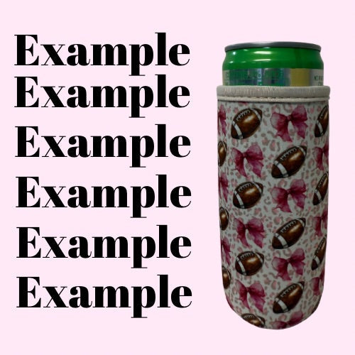 Tall Slim Can Koozie- Blue Jacobean