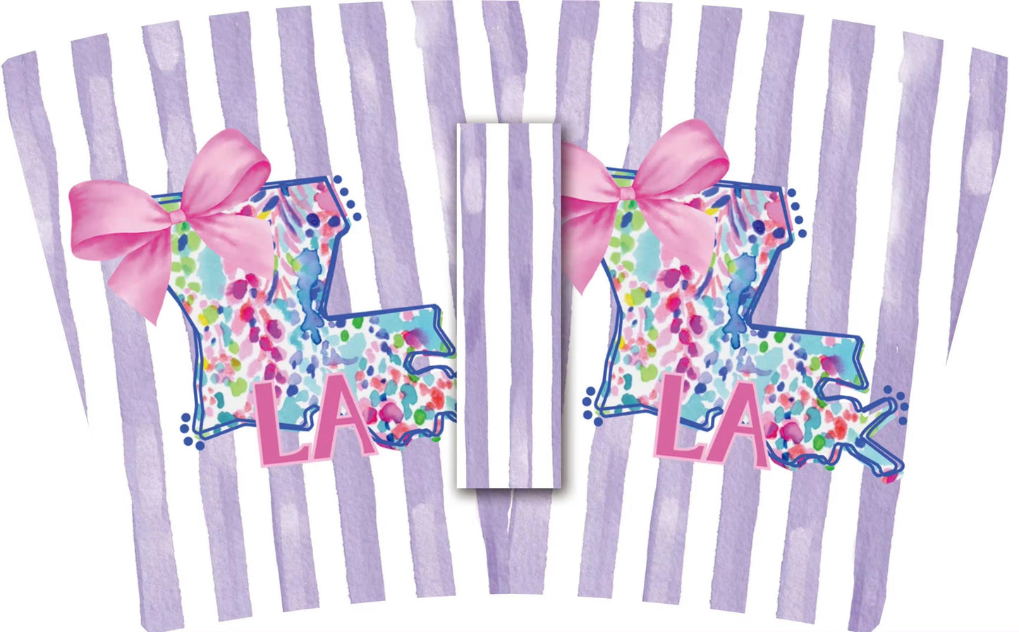 State-Louisiana Stripes & Bows  (TALL ONLY)