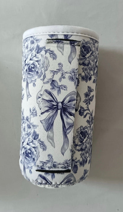 Tall Slim Can Koozie- Blue Jacobean RETAIL