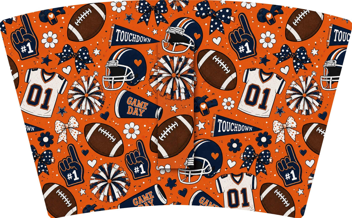 (MID OCTOBER PRE-ORDER) NAVY & ORANGE FOOTBALL (TALL ONLY)