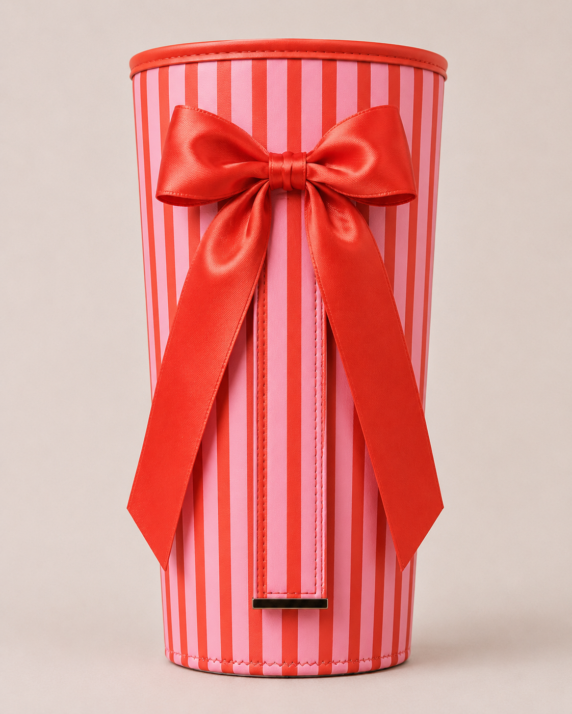 (MID AUGUST PRE-ORDER)    (TALL ONLY)  Red & Pink Stripes with  Bow