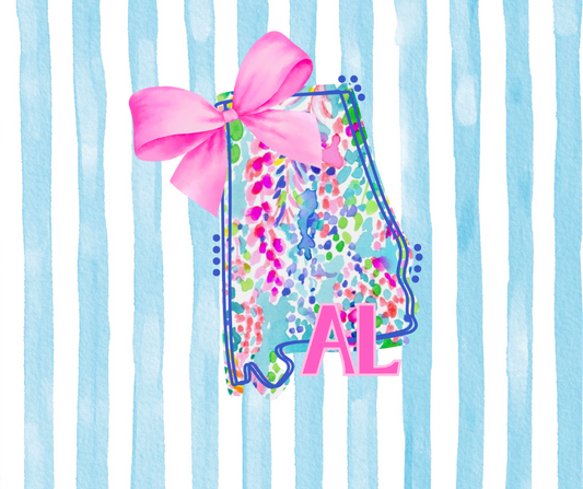 State-Alabama Stripes & Bows