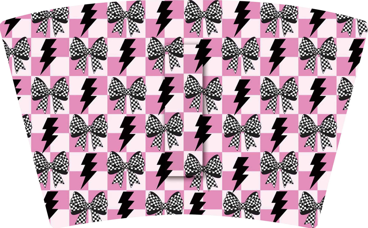 (MID OCTOBER PRE-ORDER) 
CHECKERED BOWS & LIGHTENING  (TALL ONLY)