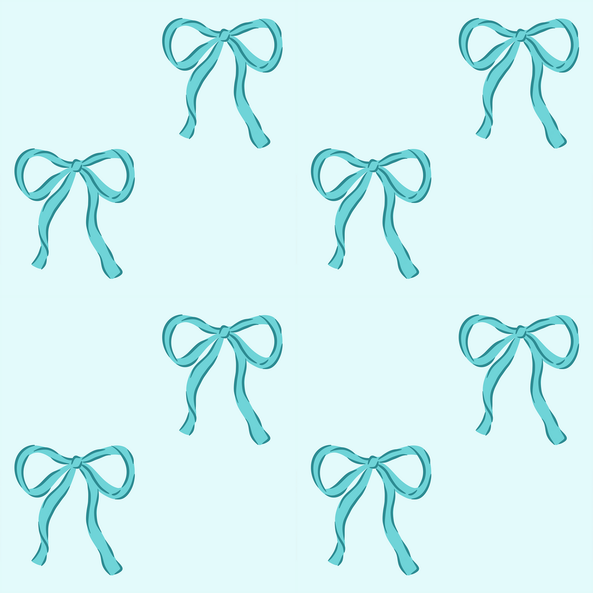 (MID OCTOBER PRE-ORDER) Teal Bows (TALL ONLY)