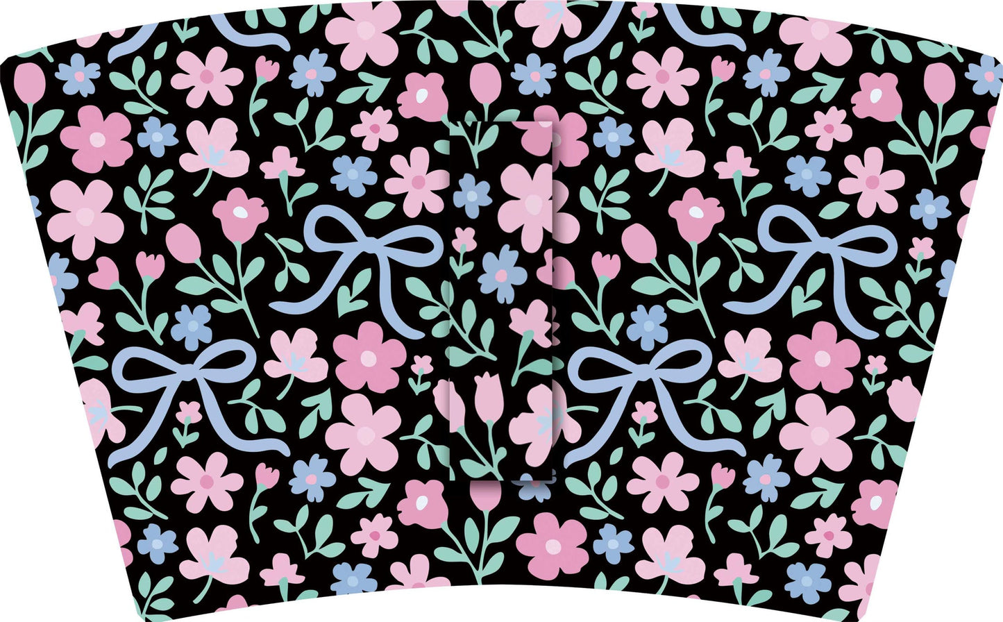 (EARLY SEPTEMBER PRE-ORDER) BLACK w/ FLOWERS & BOWS (TALL ONLY)