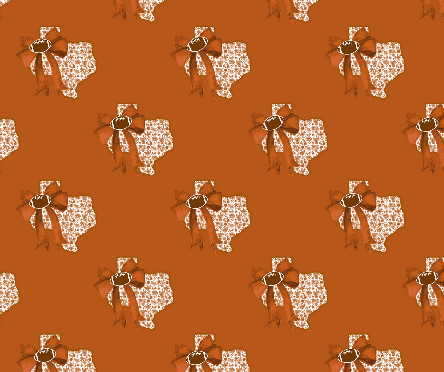 Orange TX STATE WITH BOW TALL RETAIL