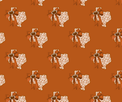 Orange TX STATE WITH BOW TALL RETAIL