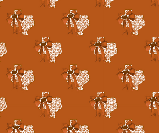 Orange TX STATE WITH BOW TALL