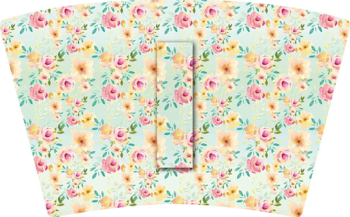 MINT FLORAL with Yellow Bow (TALL ONLY) (Copy)