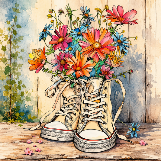(MID JUNE PRE-ORDER) WILDFLOWERS IN CONVERSE  (TALL ONLY)