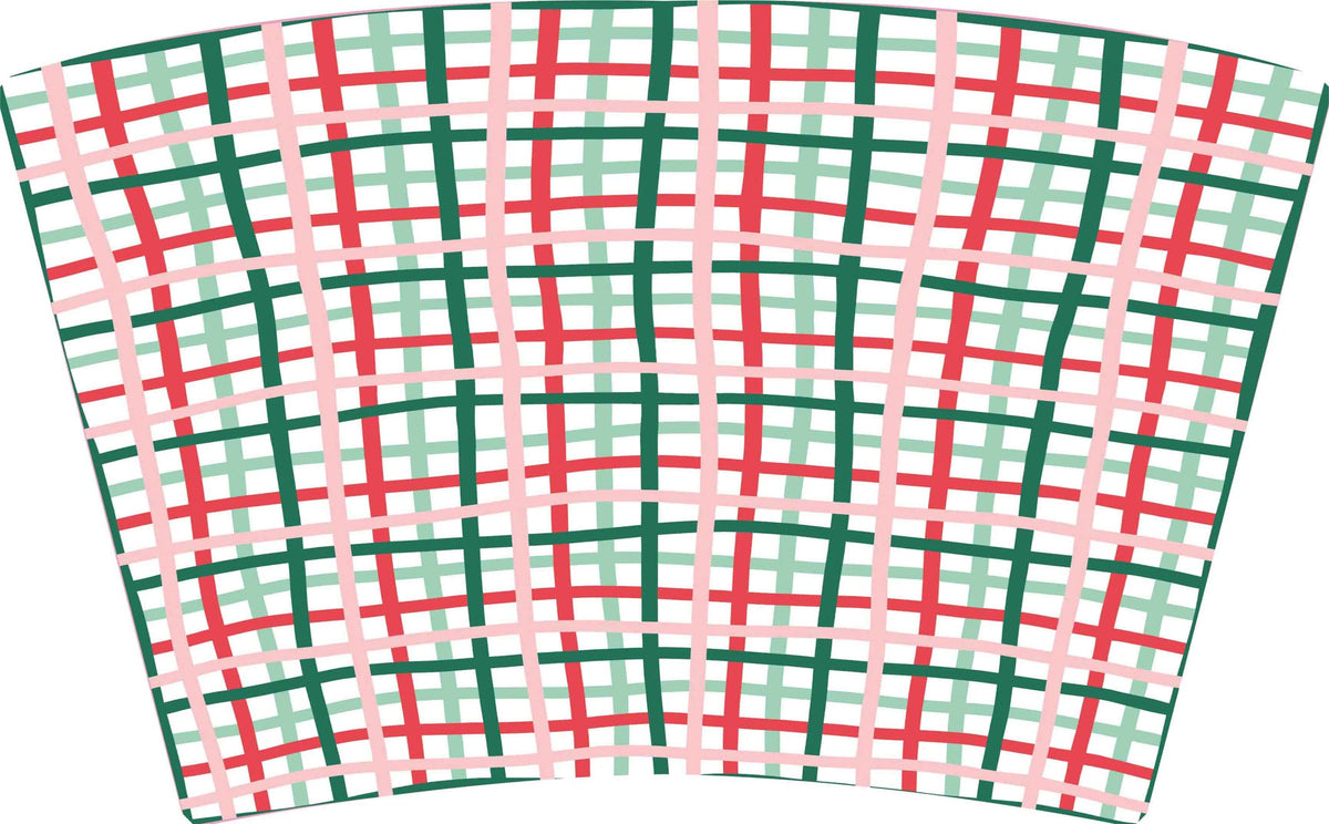 (MID OCTOBER PRE-ORDER) Christmas-Plaid, Pink,Green&Red  (TALL ONLY)