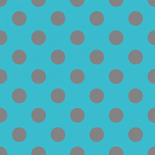 (MID OCTOBER PRE-ORDER) Turquoise & Steel Grey Dots (Sorority Inspired -ZETA TAU ALPHA) (TALL ONLY)
