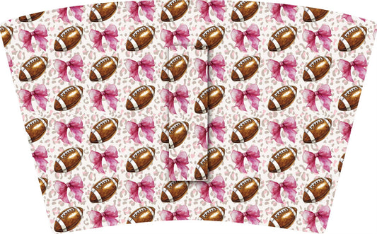 FOOTBALLS & PINK BOWS (TALL ONLY)