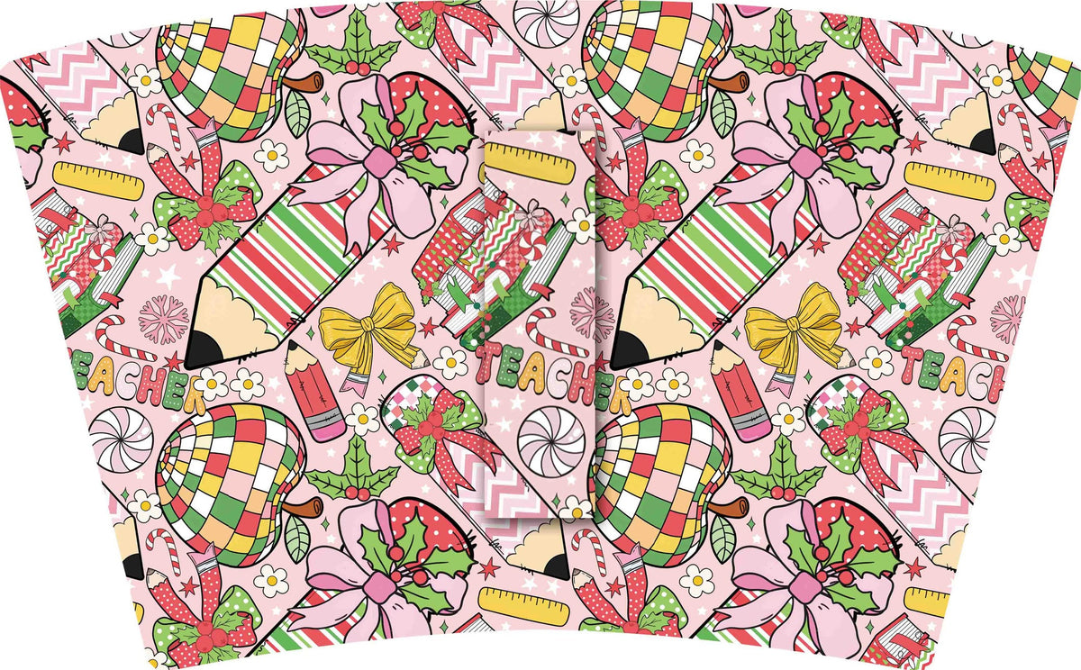 (MID OCTOBER PRE-ORDER) Teacher Retro Christmas  (TALL ONLY)