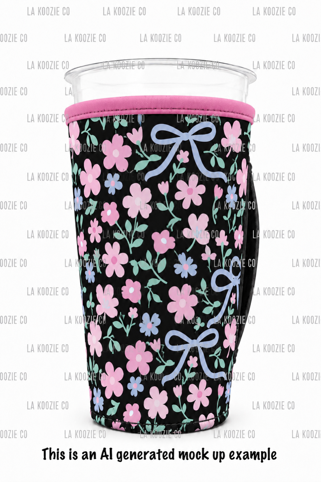 (EARLY SEPTEMBER PRE-ORDER) BLACK w/ FLOWERS & BOWS (TALL ONLY)