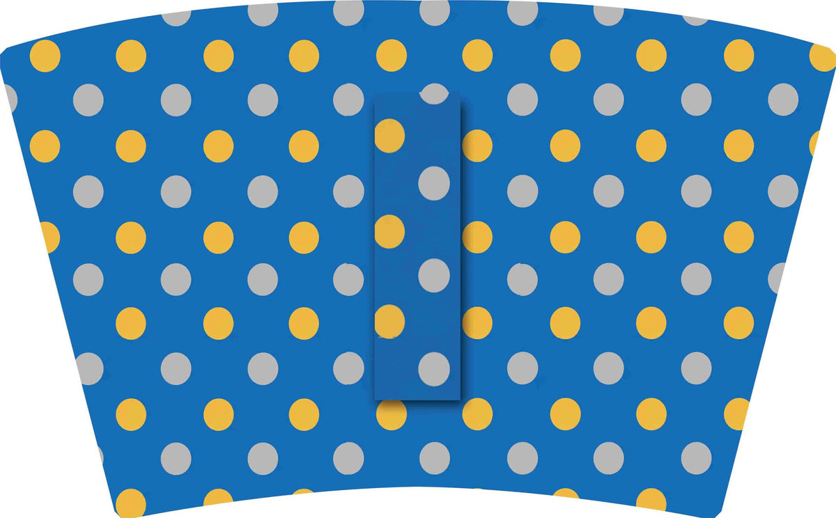 (MID OCTOBER PRE-ORDER) Blue(Ceruleaun), Silver & Gold Dots (Sorority Inspired -TRI DELTA) (TALL ONLY)