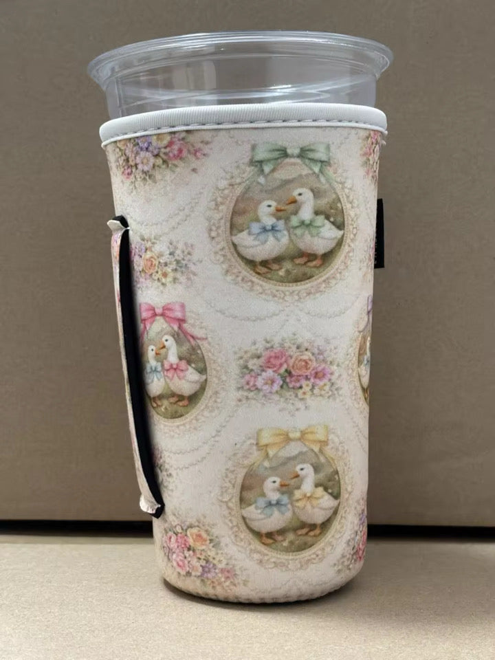 (MID JUNE PRE-ORDER) Porch Geese with Bows & Flowers (TALL ONLY)