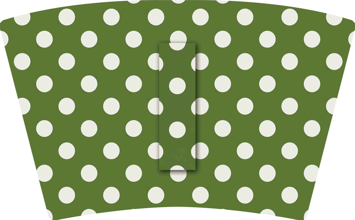 (MID OCTOBER PRE-ORDER) Olive Green & White Dots (Sorority Inspired -KAPPA DELTA) (TALL ONLY)