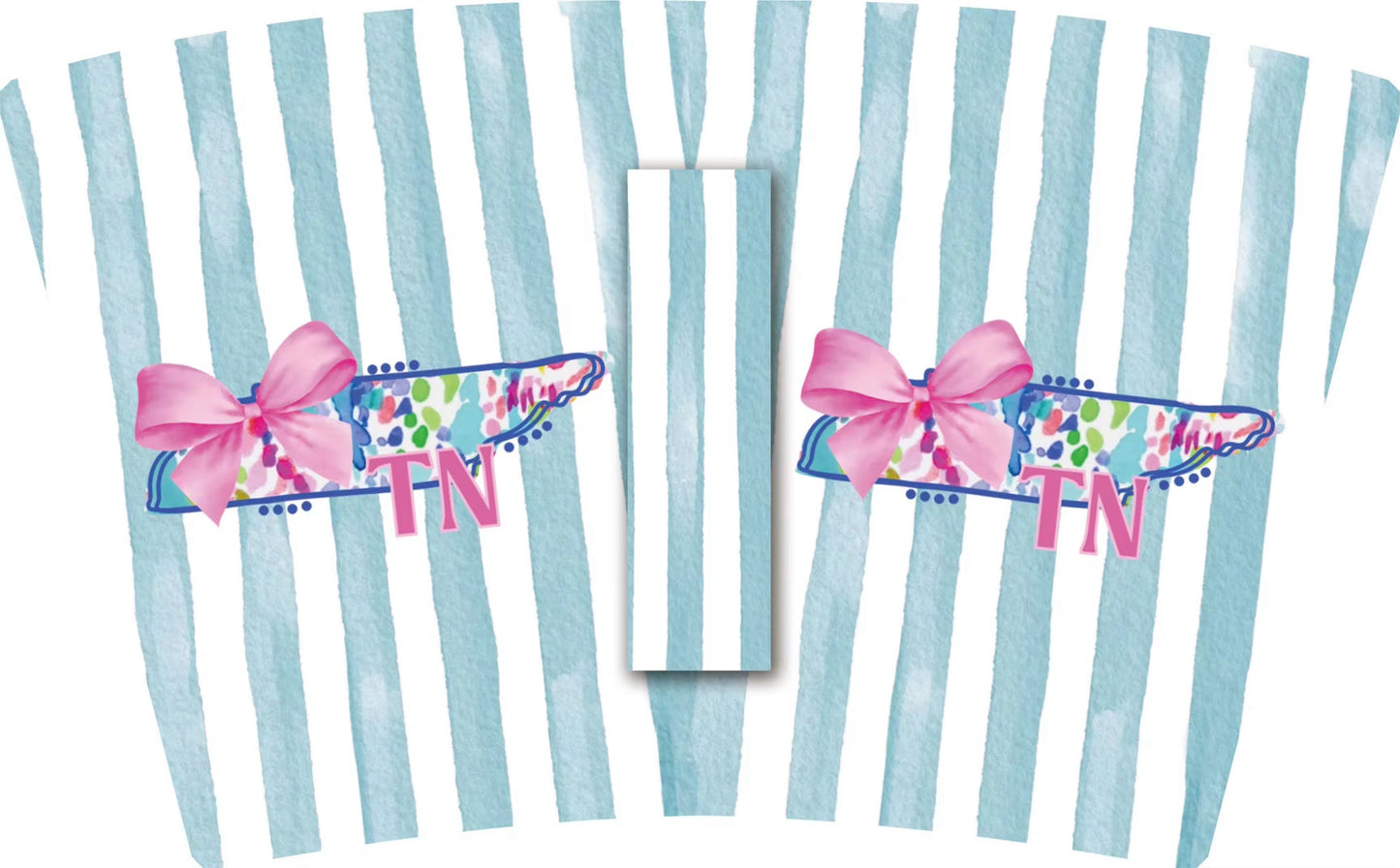 (EARLY SEPTEMBER PRE-ORDER) State-Tennessee Stripes & Bows (TALL ONLY)