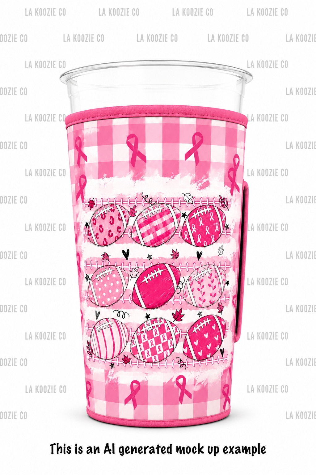 (EARLY SEPTEMBER PRE-ORDER) PINK RIBBON FOOTBALLS (TALL ONLY)
