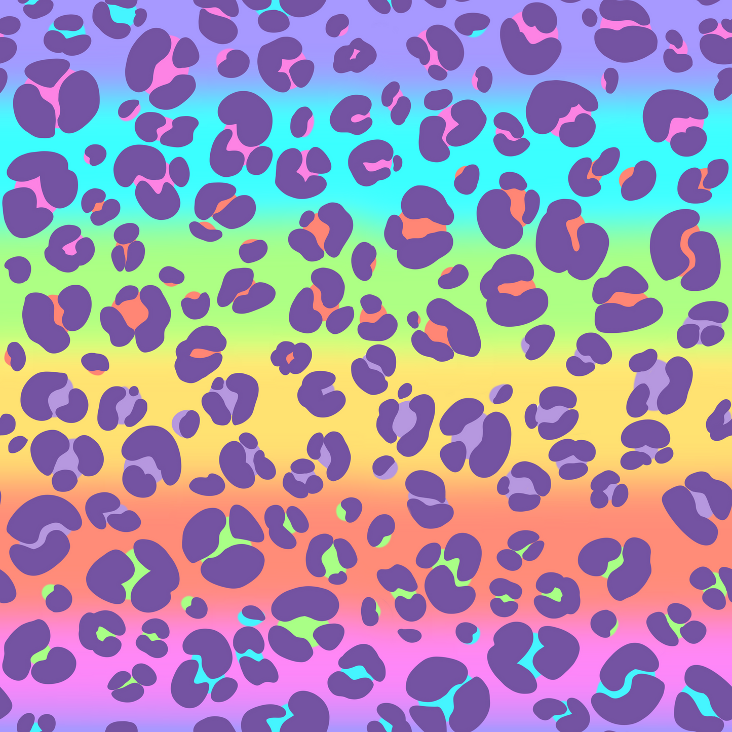 (EARLY SEPTEMBER PRE-ORDER) RAINBOW LEOPARD- LISA FRANK  (TALL ONLY)