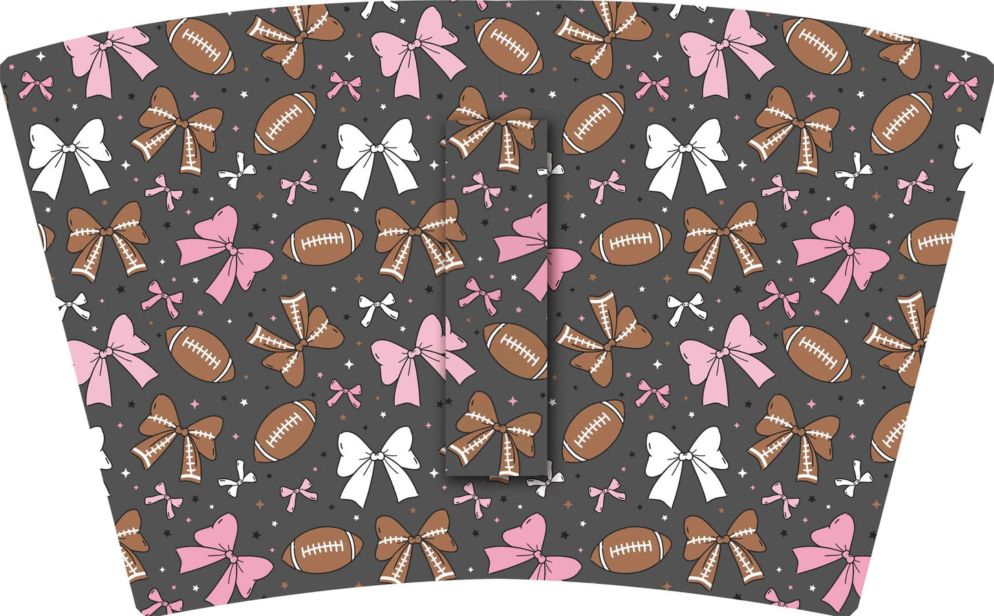(EARLY SEPTEMBER PRE-ORDER) FOOTBALL & PINK BOWS  (TALL ONLY)