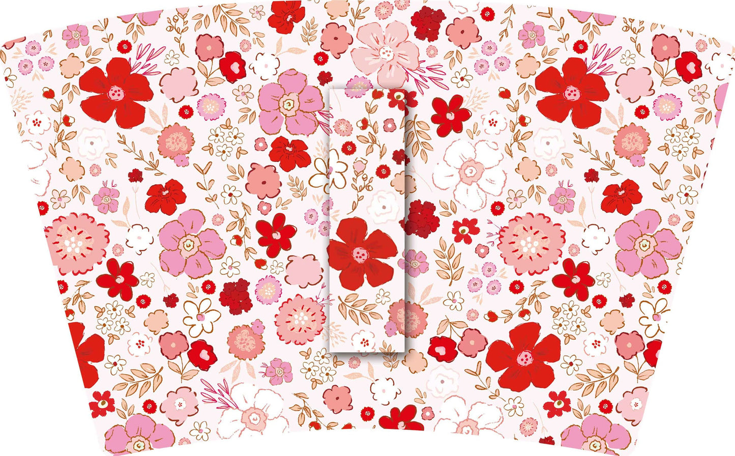(EARLY SEPTEMBER PRE-ORDER)  RED & PINK FLOWERS With RED BOW  (TALL ONLY)