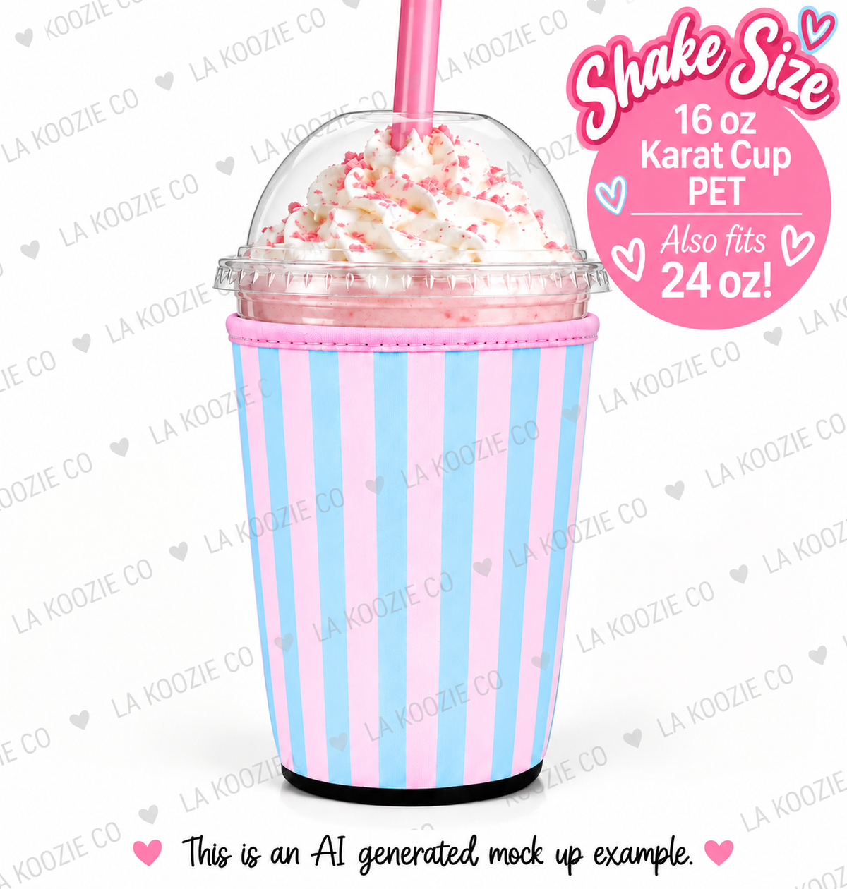 (MID OCTOBER PRE-ORDER) Blue Cotton Candy Stripes  (SHAKE SIZE)