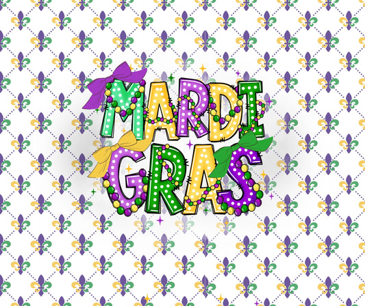 *MARDI GRAS BOWS (TALL ONLY)