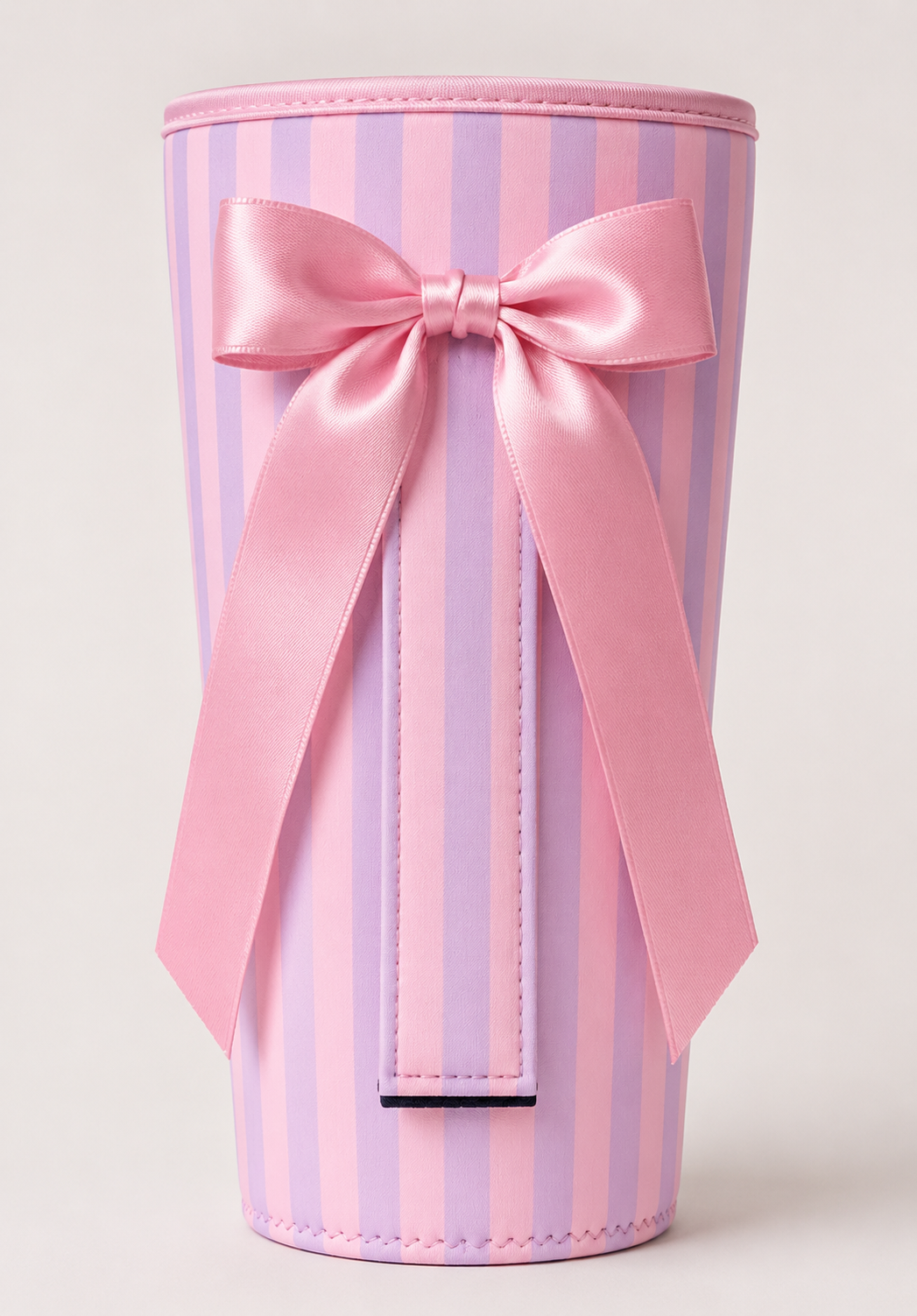 (MID AUGUST PRE-ORDER) Pink & Lavender Stripes with Pink   Bow (TALL ONLY)