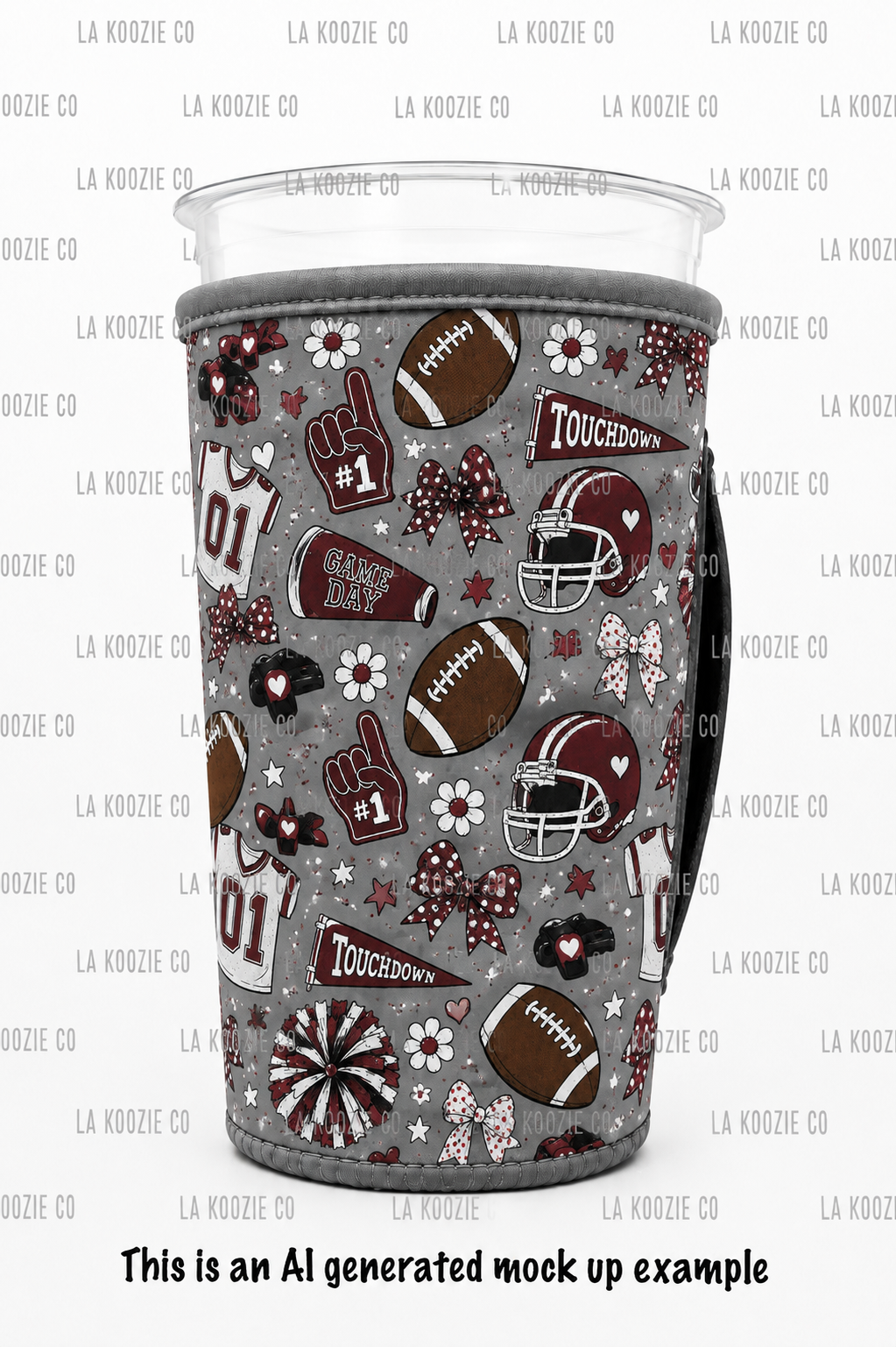 (EARLY SEPTEMBER PRE-ORDER) MAROON & GRAY FOOTBALL (TALL ONLY)
