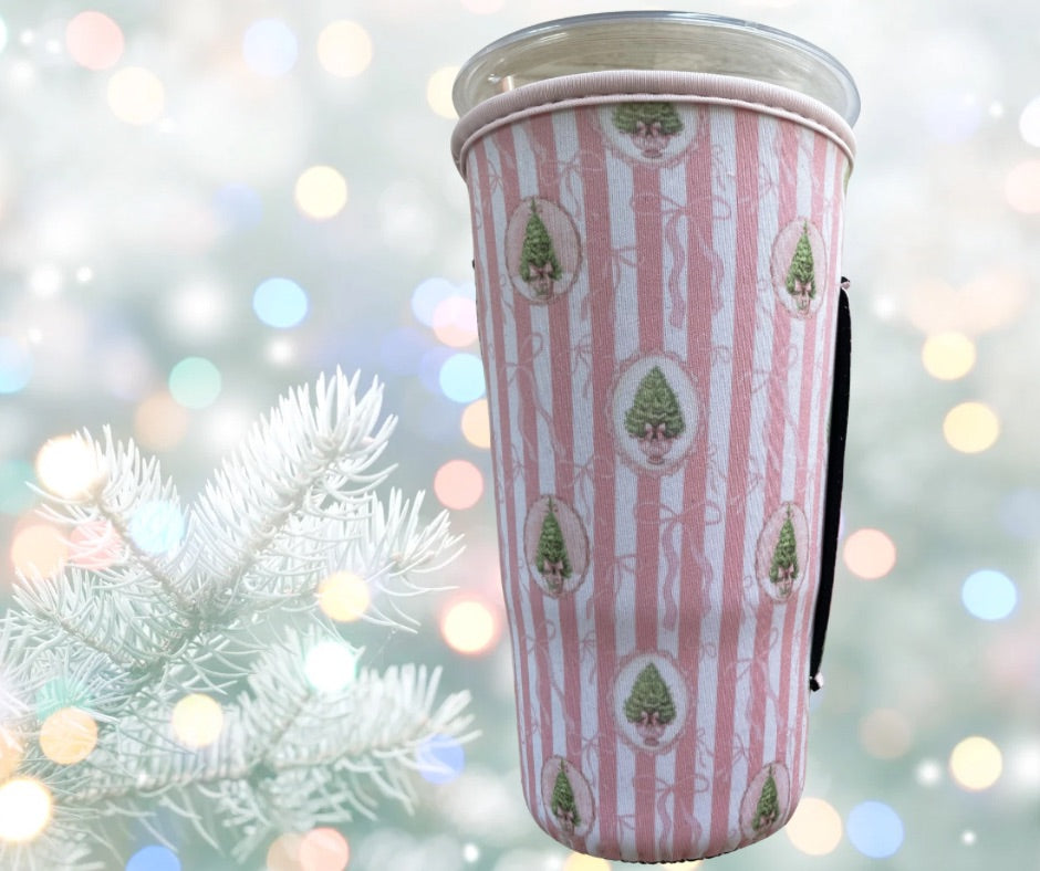 PINK STRIPES & TREE CAMEO (TALL)