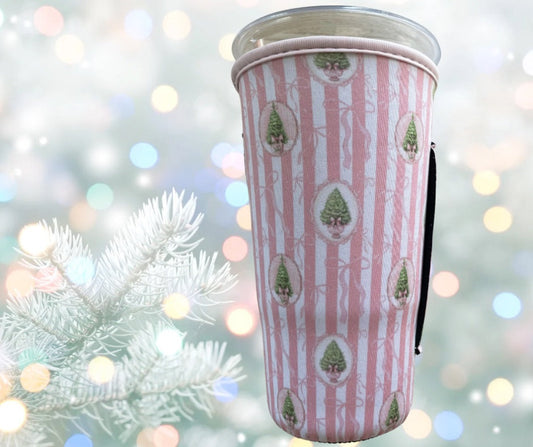 PINK STRIPES & TREE CAMEO (TALL)