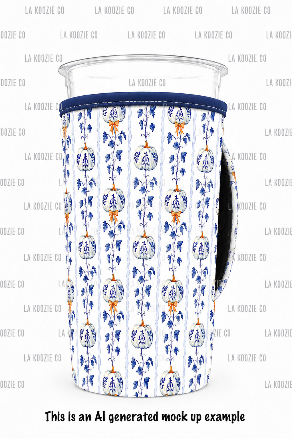 (EARLY SEPTEMBER PRE-ORDER) BLUE VINE PUMPKIN STRIPES (TALL ONLY)
