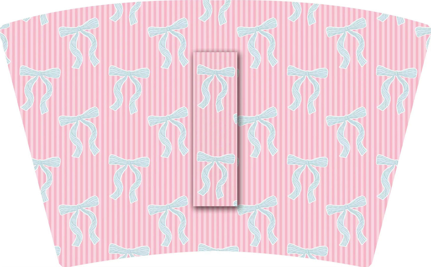 (EARLY SEPTEMBER PRE-ORDER) Pink Stripes with Blue Stripe Bows (TALL ONLY)
