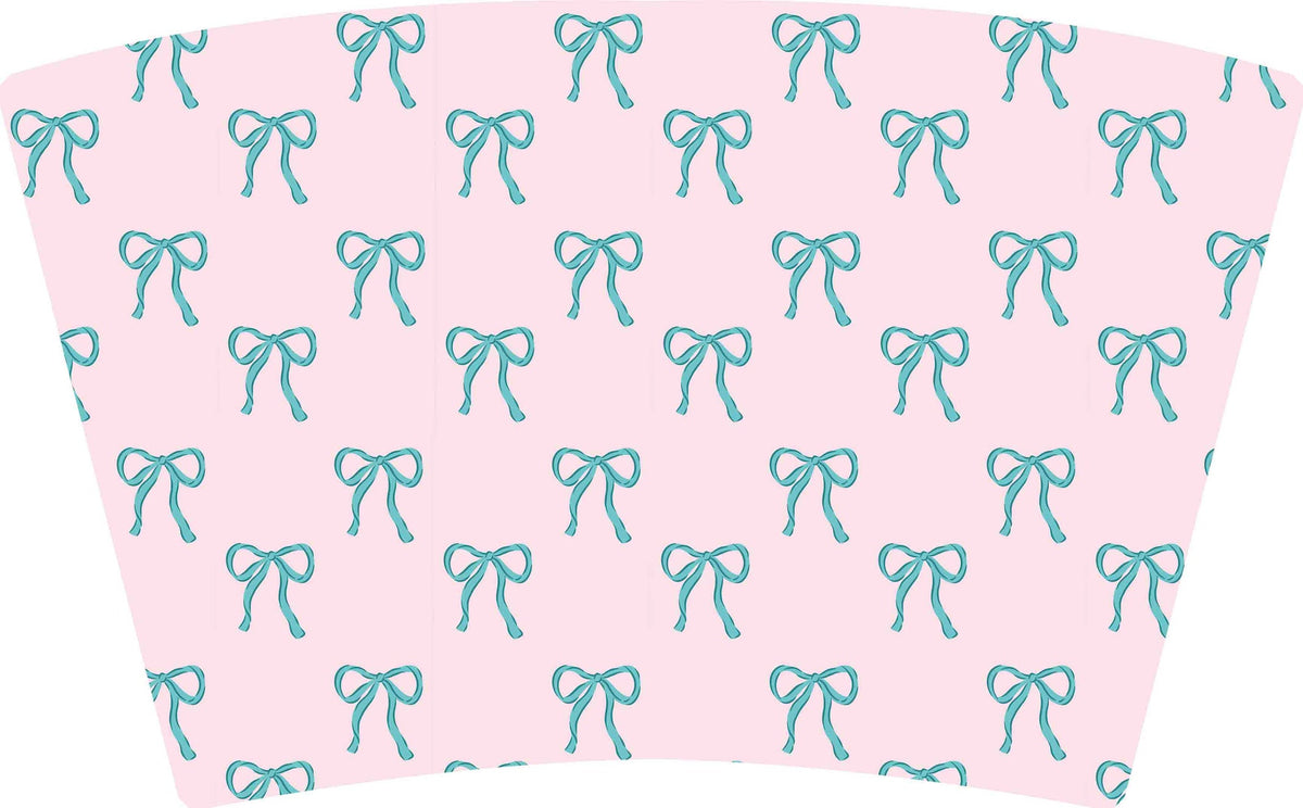 (MID OCTOBER PRE-ORDER) Pink with Teal Bows (TALL ONLY)