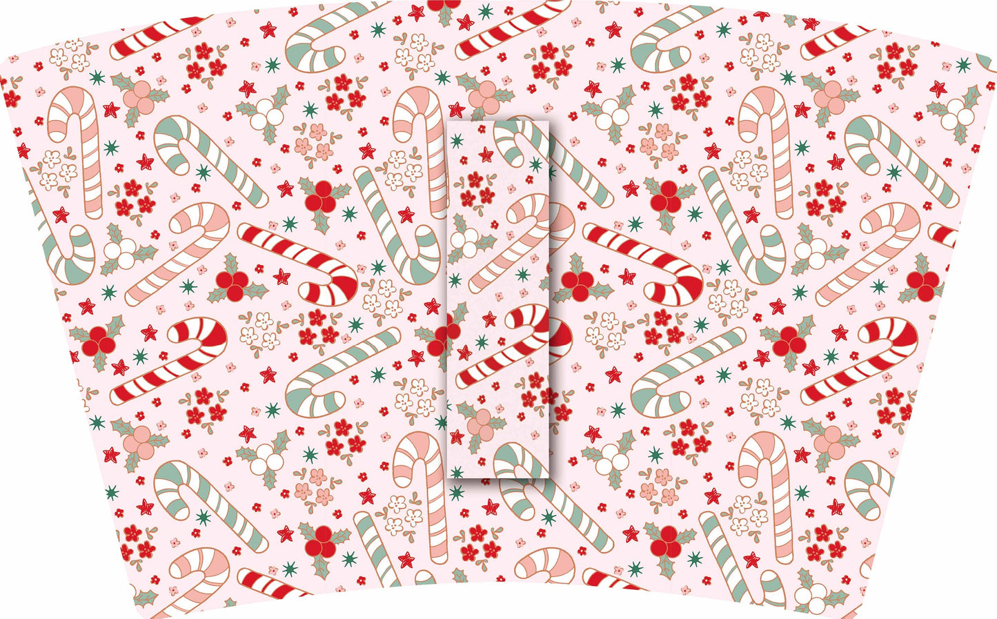 Christmas Pink Floral Candy Canes TALL & KIDS