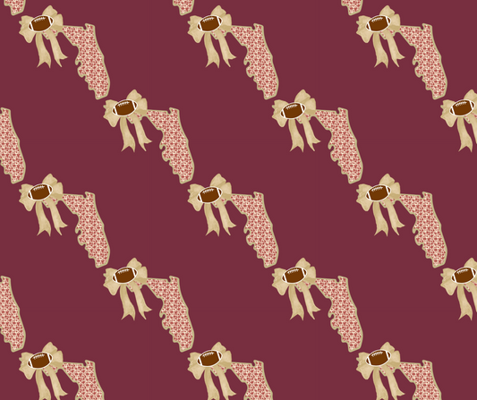 Maroon & Gold FL STATE WITH BOW Maroon & Gold TALL