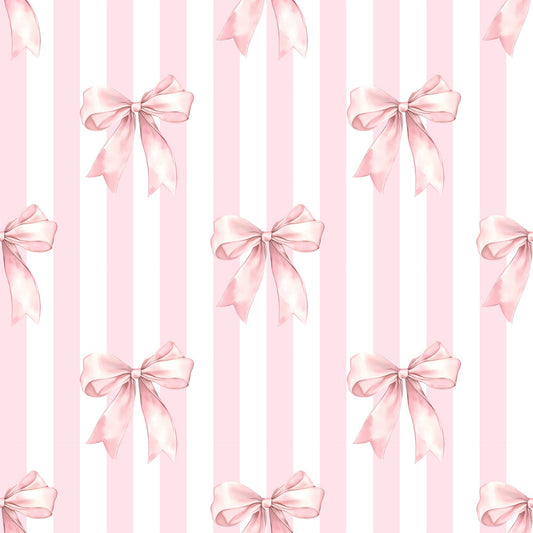 (MID JUNE PRE-ORDER)  Pink Stripes & Bows  (TALL ONLY)
