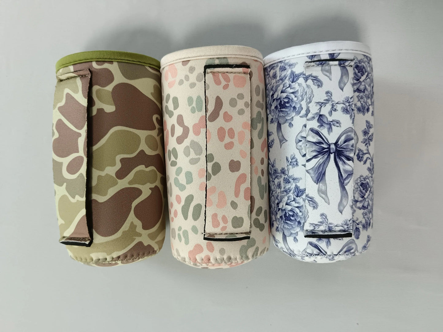 Tall Slim Can Koozie-Muted Leopard