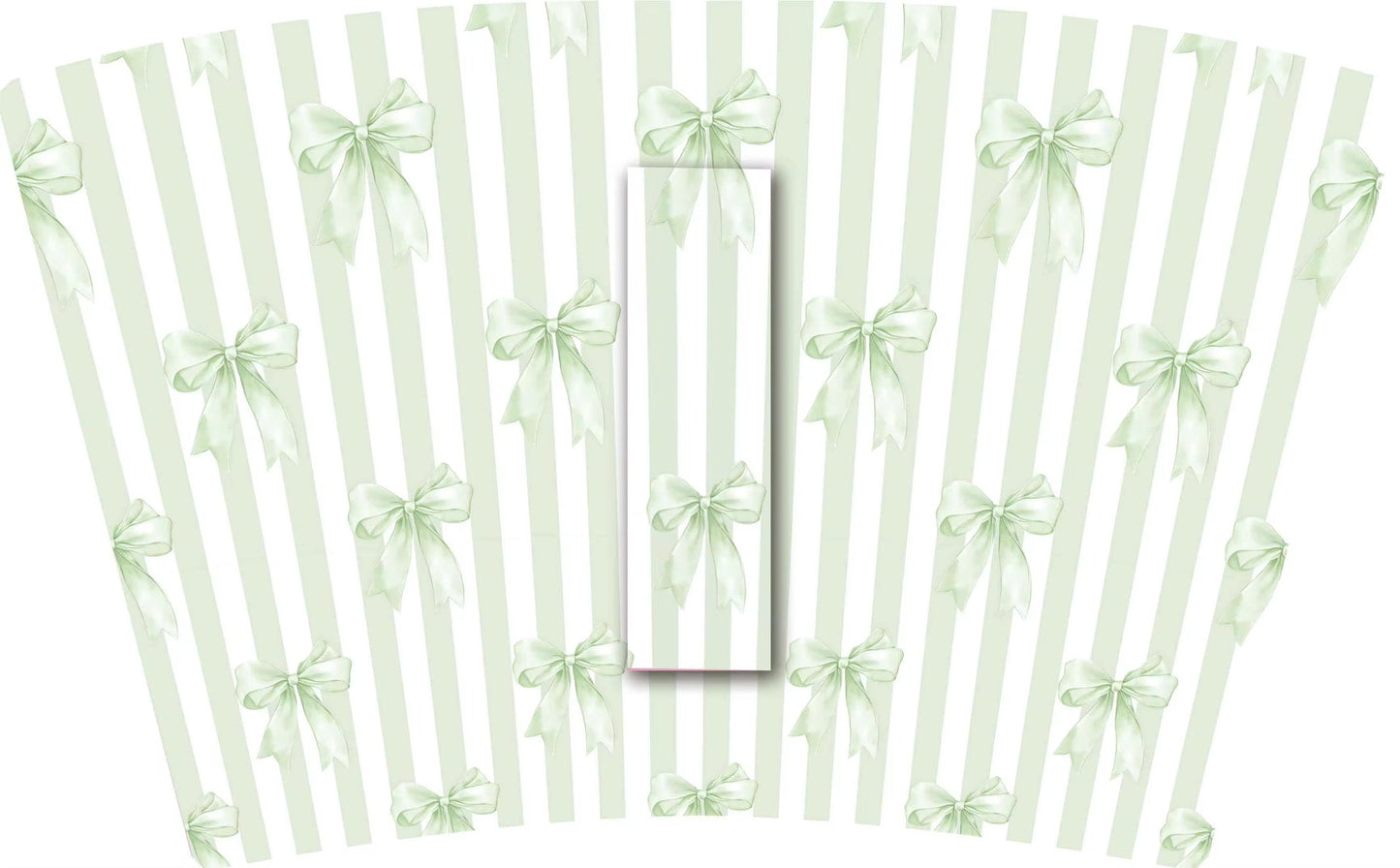 (EARLY SEPTEMBER PRE-ORDER) Green Stripes & Bows  (TALL ONLY)
