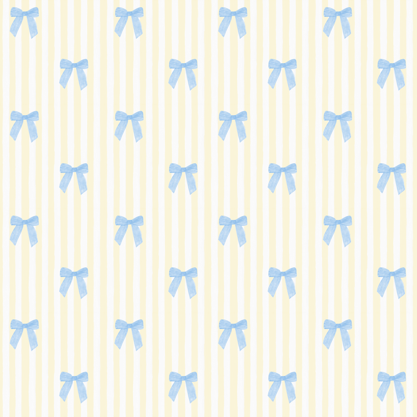 (MID JUNE PRE-ORDER) YELLOW STRIPES WITH BLUE BOWS (TALL ONLY)