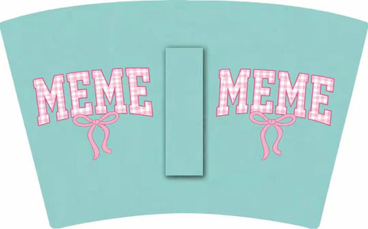 Teal with Pink MEME & Bow
