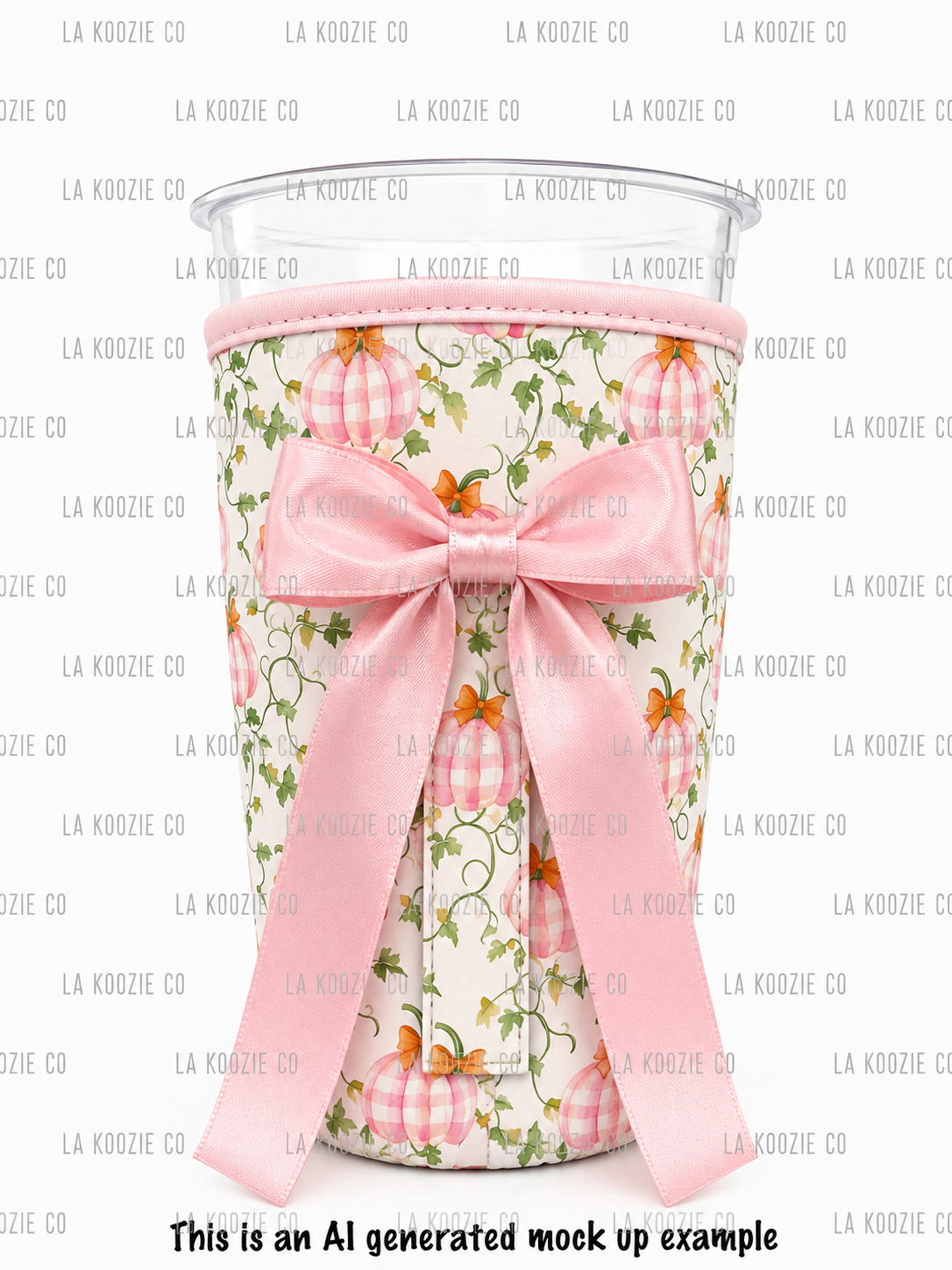 (EARLY SEPTEMBER PRE-ORDER) PINK GINGHAM PUMPKINS with Pink Bow (TALL ONLY)